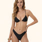 Bikini Donna Me Fui Triangolo con Slip Americano Fisso Nero SW1907-BK