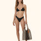Bikini Donna Me Fui Triangolo con Slip Americano Fisso Nero SW1907-BK