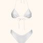 Bikini Donna Me Fui Triangolo con Slip Americano Fisso Bianco SW1907-WH