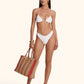 Bikini Donna Me Fui Triangolo con Slip Americano Fisso Bianco SW1907-WH