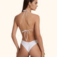 Bikini Donna Me Fui Triangolo con Slip Americano Fisso Bianco SW1907-WH