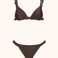 Bikini Donna Me Fui Triangolo con Slip Fisso Marrone SW1909-BN