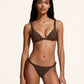 Bikini Donna Me Fui Triangolo con Slip Fisso Marrone SW1909-BN