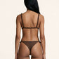 Bikini Donna Me Fui Triangolo con Slip Fisso Marrone SW1909-BN