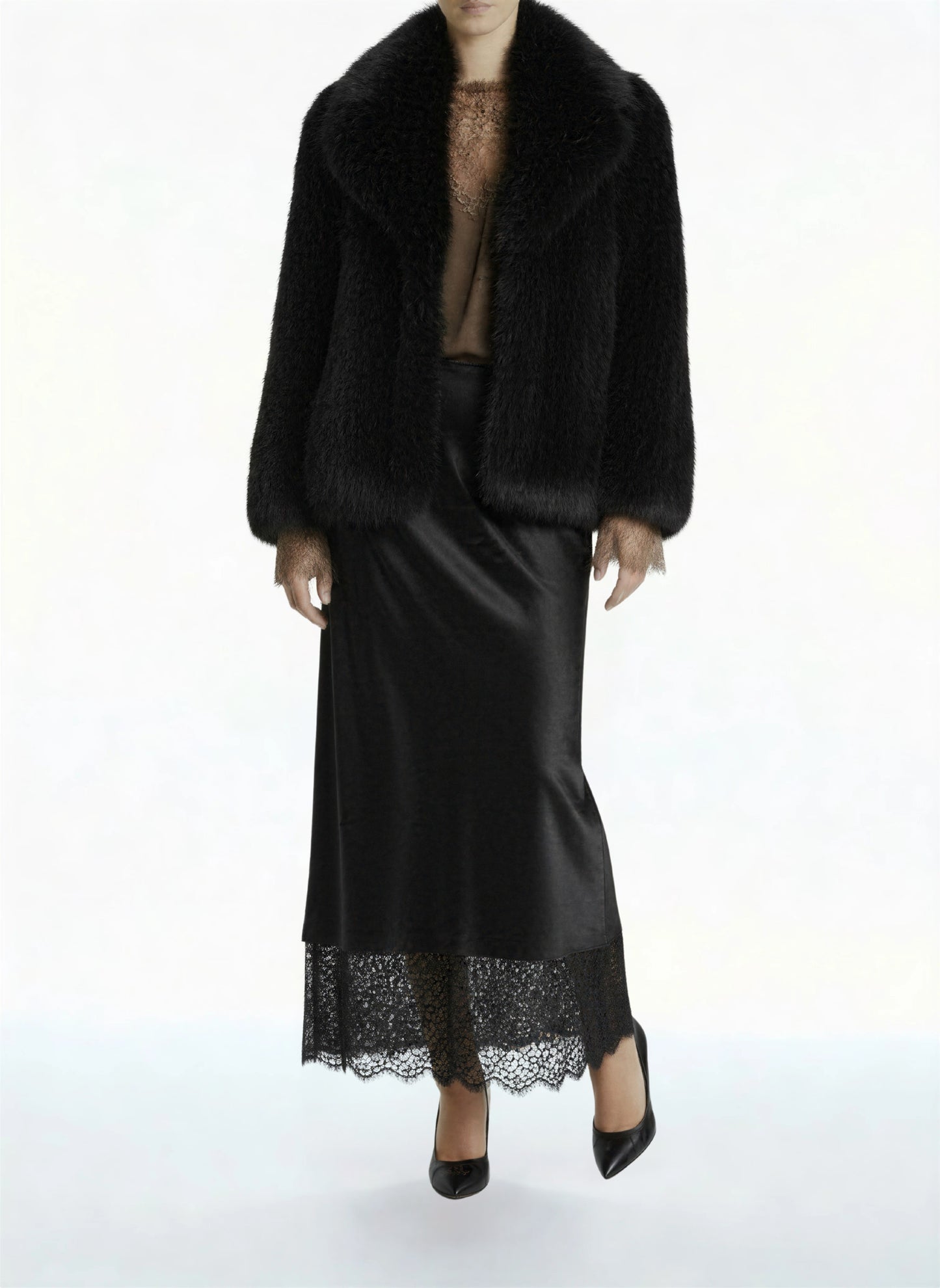 PELLICCIA ECOLOGICA 223239-F25 NERA MOTEL.