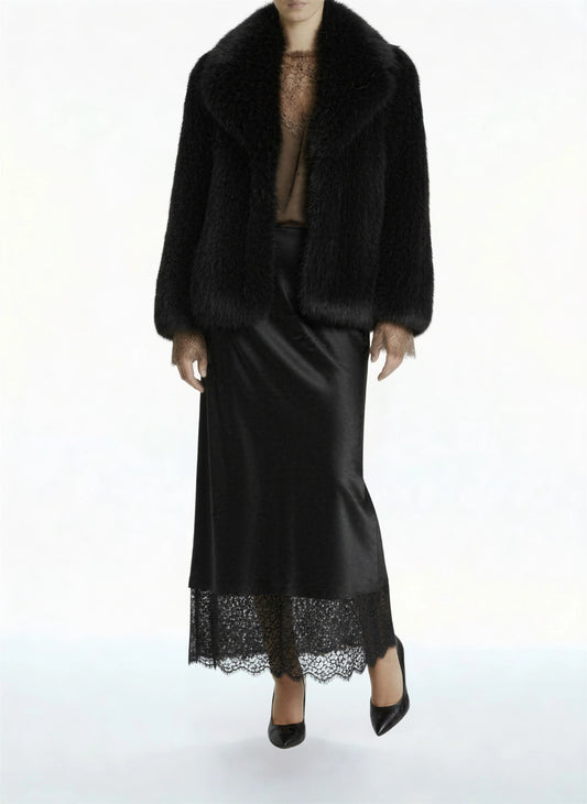 PELLICCIA ECOLOGICA 223239-F25 NERA MOTEL.