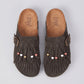 MULES IN CAMOSCIO TAUPE OVYE