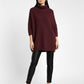 MAGLIA OVERSIZE COLLO ALTO M3025889 PRUGNA IMPERIAL.