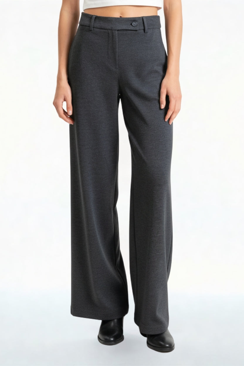 PANTALONE IN PUNTO MILANO 26P1305 GRIGIO TENSIONE IN.