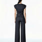 PANTALONE PALAZZO GESSATO GRIGIO 26P963 TENSIONE IN.