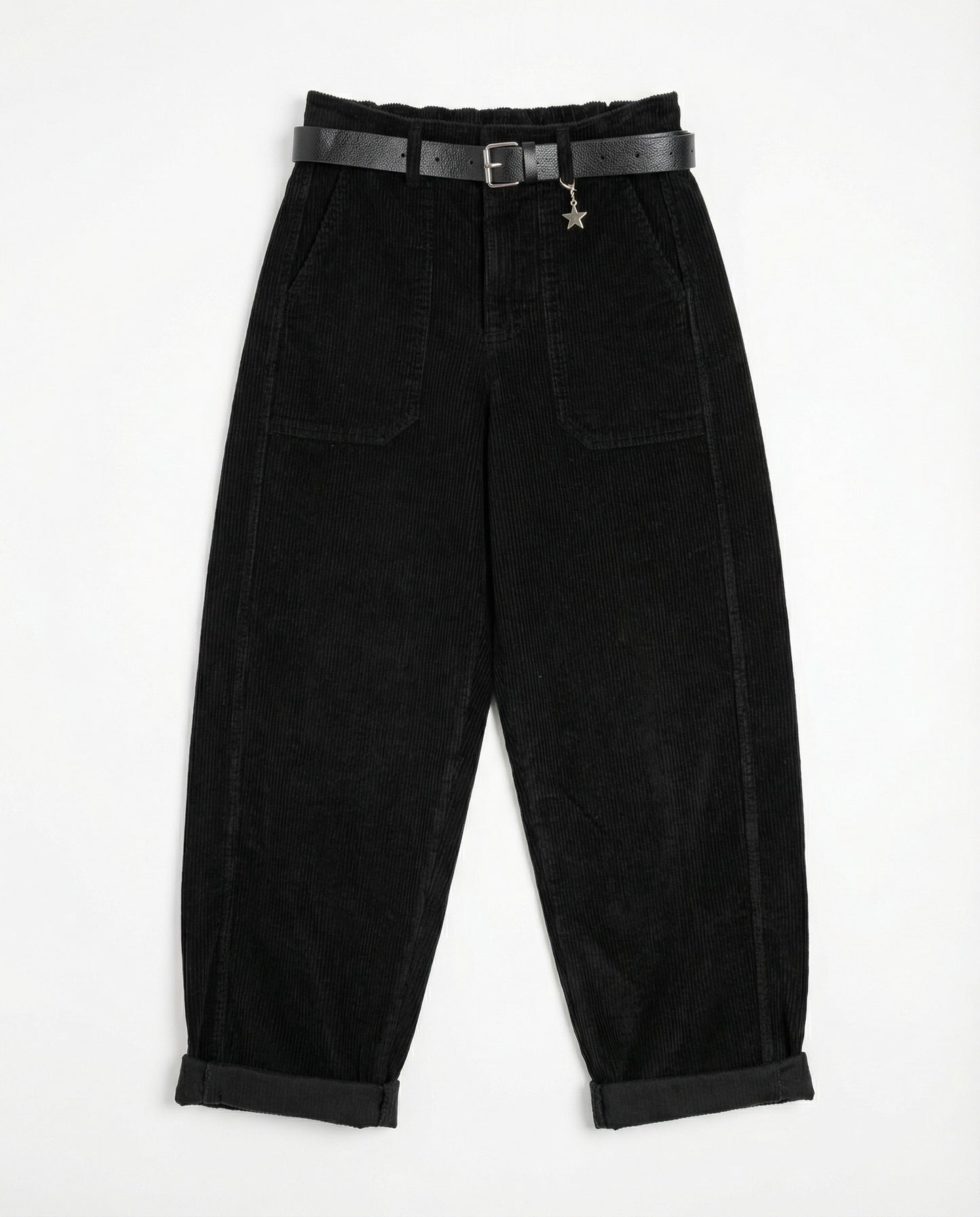 PANTALONE A COSTE 59054P NERO SUSY MIX.