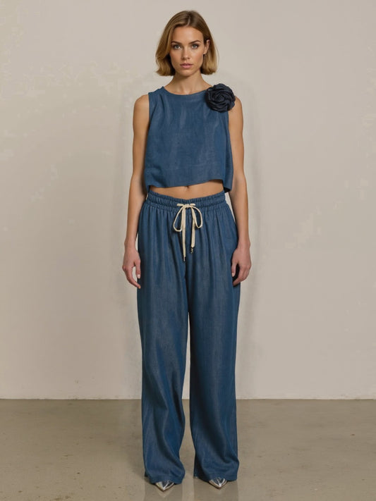 PANTALONE 25P7460 BLU TENSIONE IN.