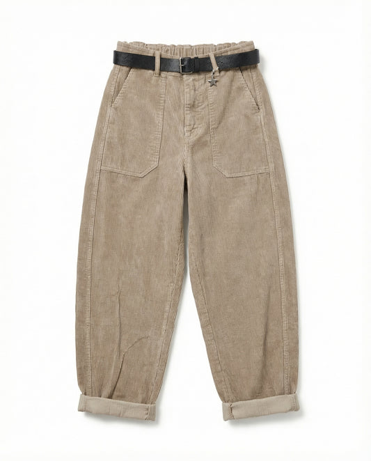 PANTALONE A COSTE 59054P FANGO SUSY MIX.