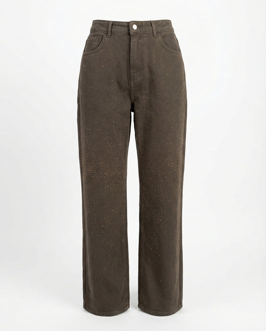 PANTALONE CON STRASS JSUSY70 MORO SUSY MIX.