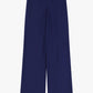 PANTALONI AMPI EFFETTO SATIN A VITA ALTA BLU IMPERIAL.