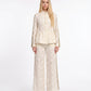 PANTALONE IN PIZZO S26P731 PANNA/SABBIA MOTEL.