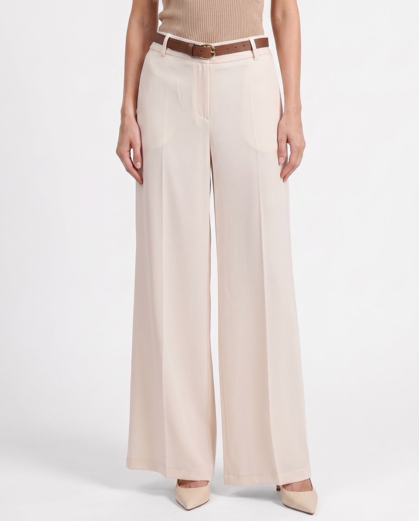 PANTALONE PALAZZO 26P3758 PANNA MOTEL.