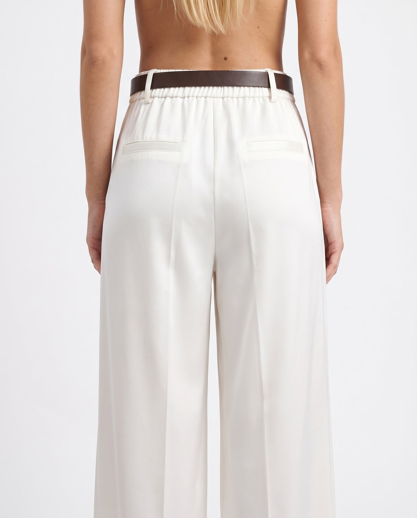 PANTALONE PALAZZO 26P3758 PANNA MOTEL.