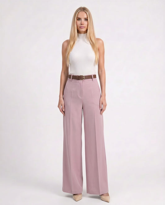 PANTALONE PALAZZO 26P3758 ROSA MOTEL.