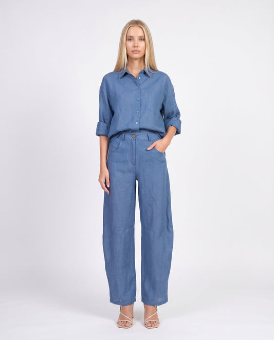 PANTALONE BARREL S26PE07 INDACO TENSIONE IN.
