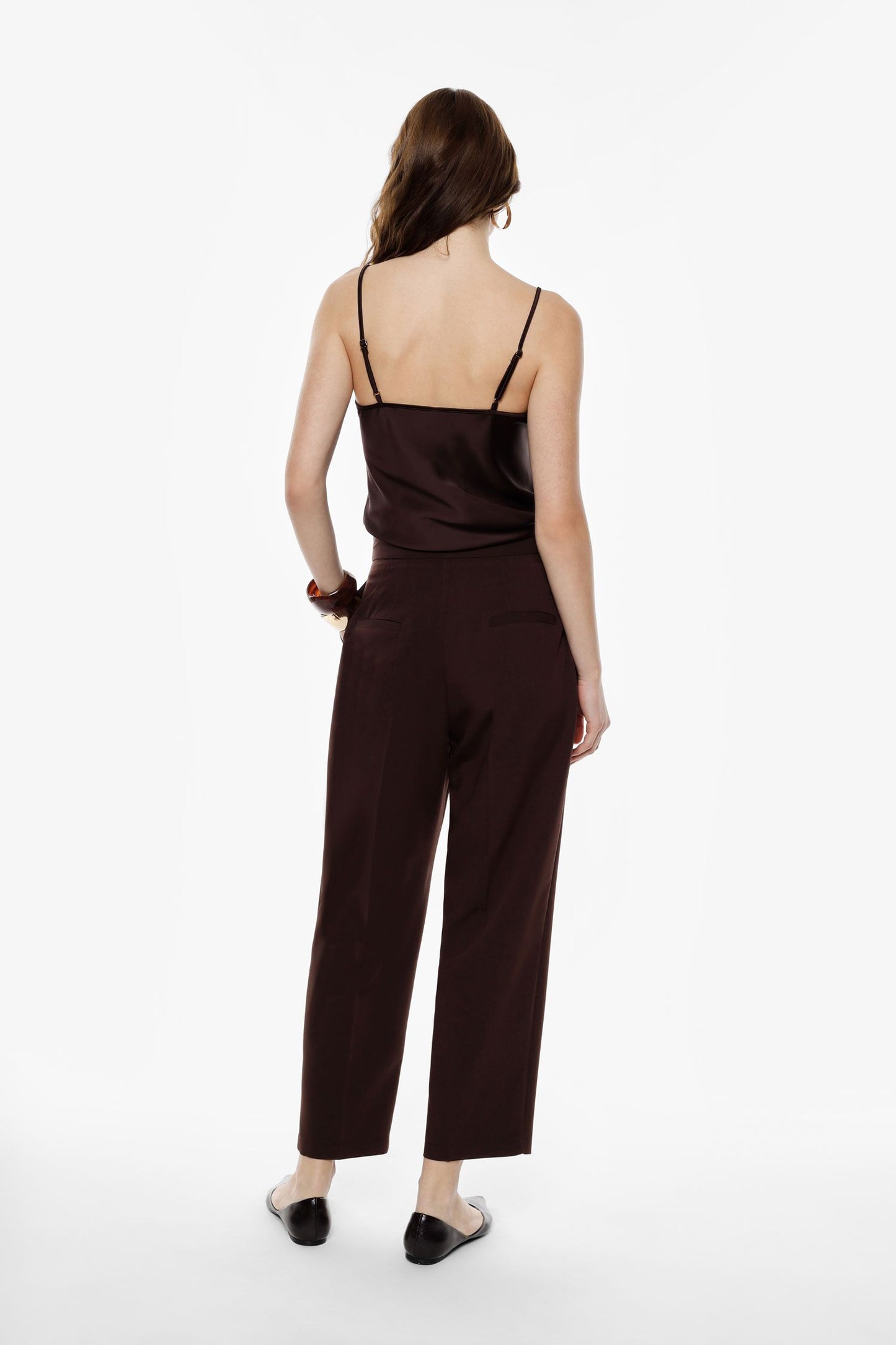 PANTALONI CROPED VITA ALTA PEY7KIC MORO IMPERIAL.
