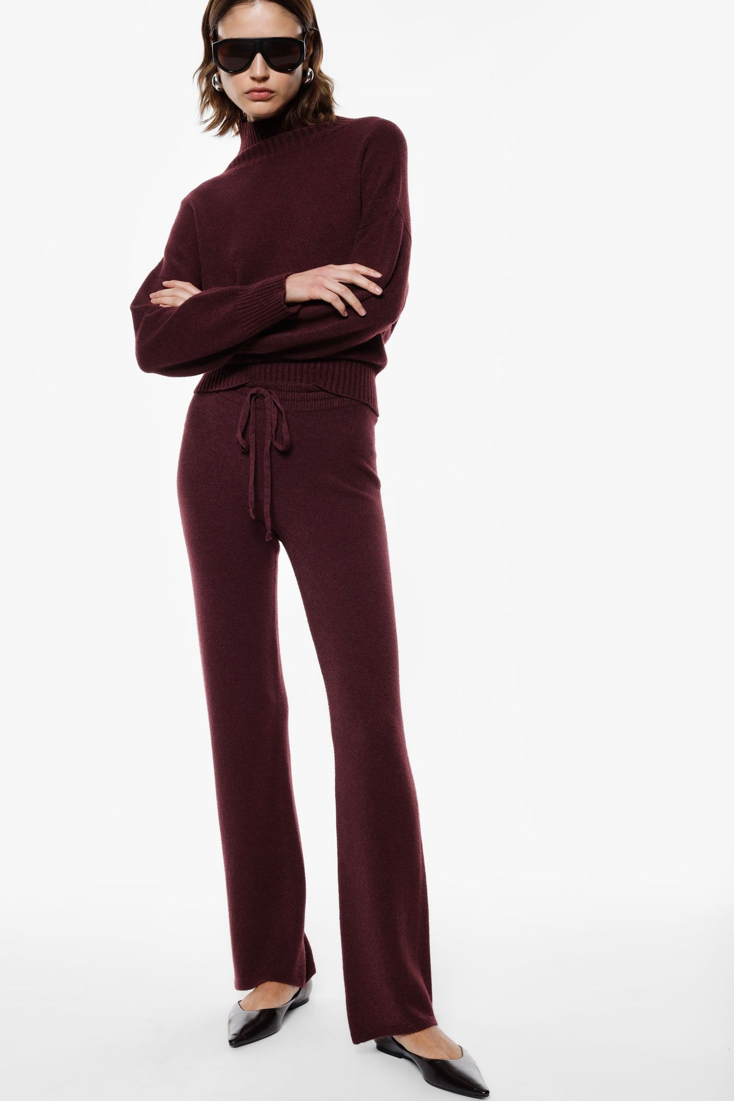 PANTALONI IN MAGLIA P3025885 PRUGNA IMPERIAL.