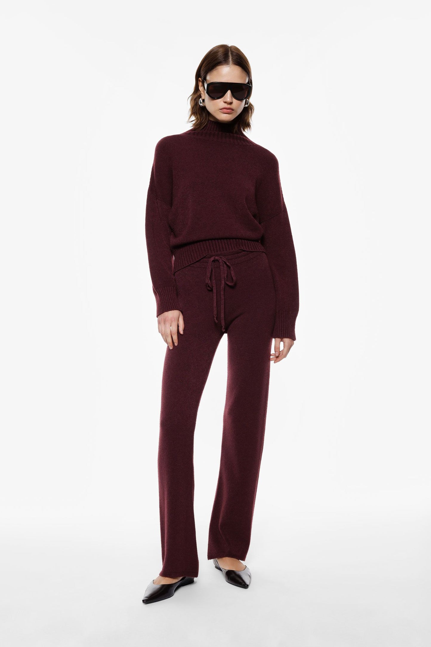 PANTALONI IN MAGLIA P3025885 PRUGNA IMPERIAL.