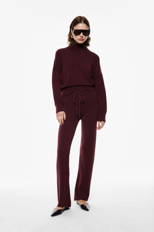 PANTALONI IN MAGLIA P3025885 PRUGNA IMPERIAL.