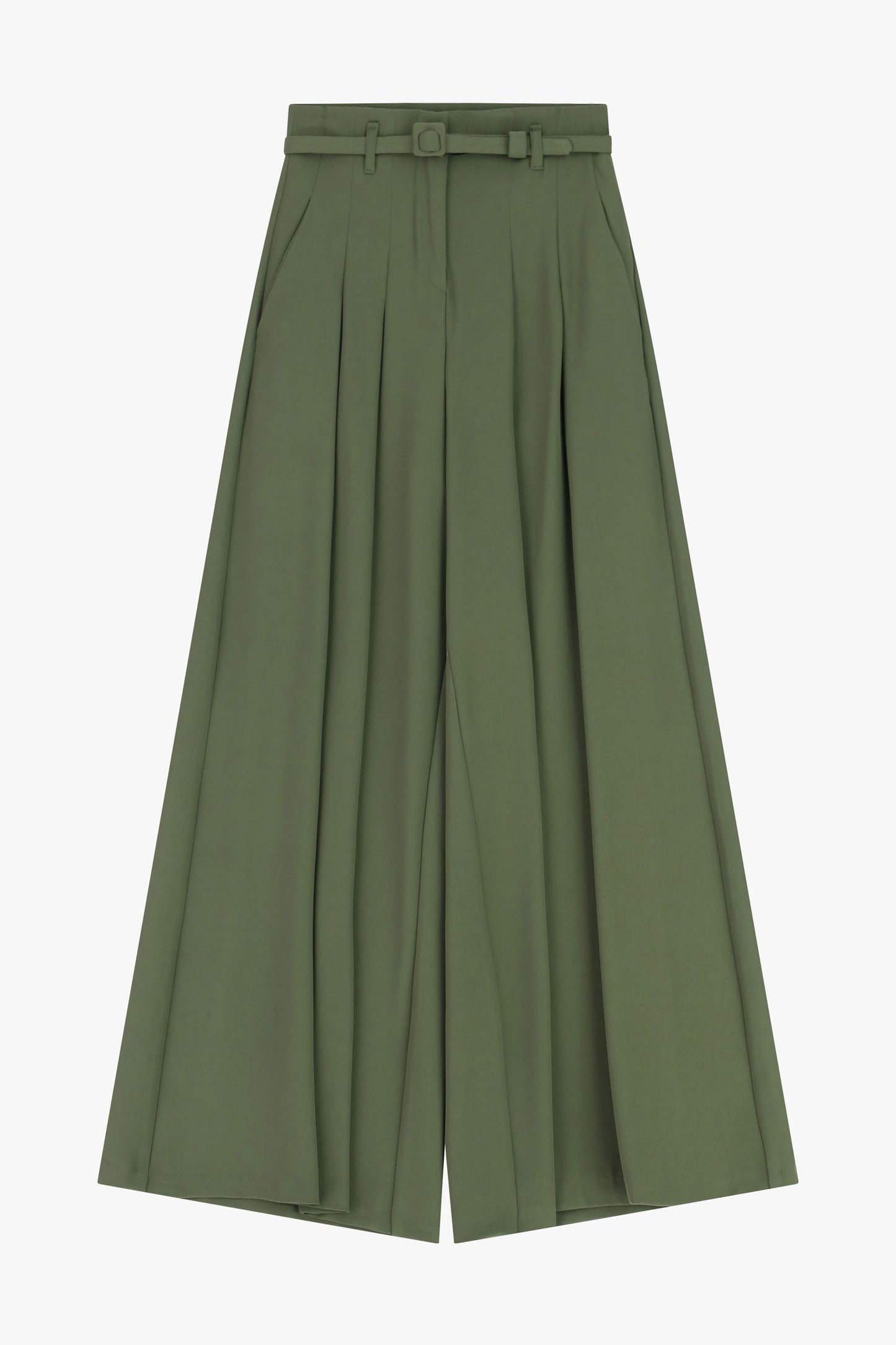 PANTALONI PALAZZO P3ZQKHX MILITARE IMPERIAL.