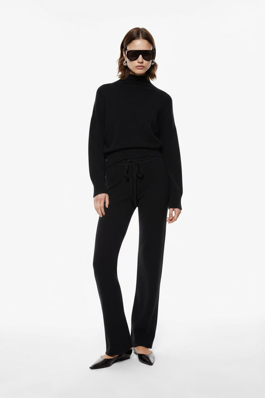 PANTALONI IN MAGLIA P3025885 NERO IMPERIAL.