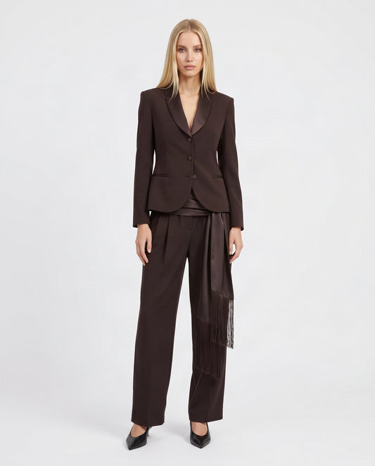 PANTALONI FRANGE P7J9MAW DARK COFFEE IMPERIAL.