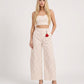 PANTALONI P7H5LTYC PANNA/ROSSO IMPERIAL.