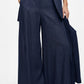 PANTALONI PALAZZO A VITA ALTA CON GAMBA AMPIA P9A0LGZ BLU DENIM IMPERIAL