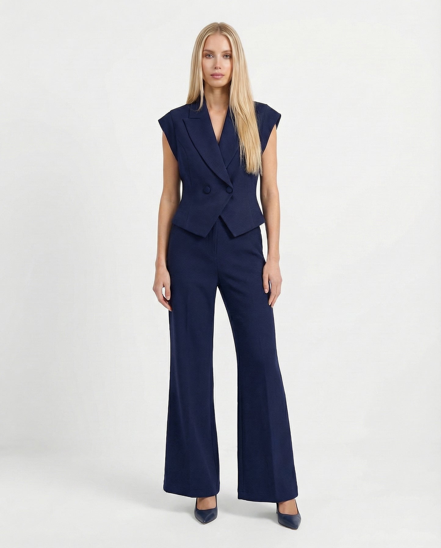 PANTALONI PALAZZO P6K8LHX BLU IMPERIAL.