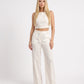 PANTALONI IN LINO P9990100V BIANCO IMPERIAL.