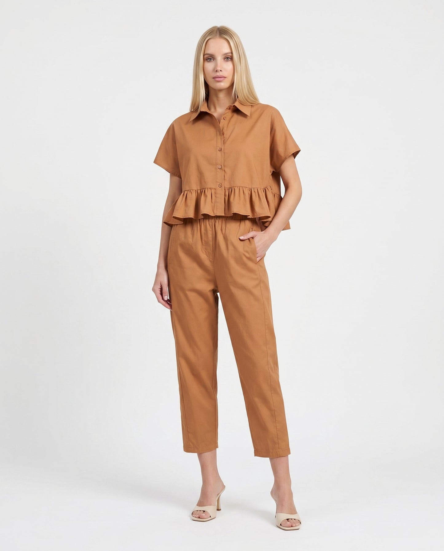PANTALONI P4B5LFP COGNAC IMPERIAL.