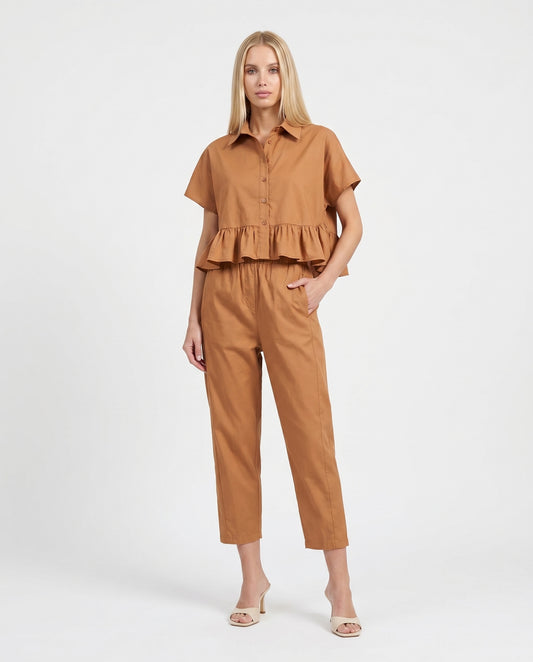 PANTALONI P4B5LFP COGNAC IMPERIAL.