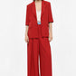 PANTALONI PALAZZO A VITA ALTA PEZ3LHXC ROSSO IMPERIAL.