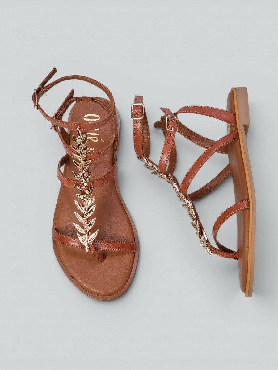 SANDALO IN PELLE AM3269P OVYE
