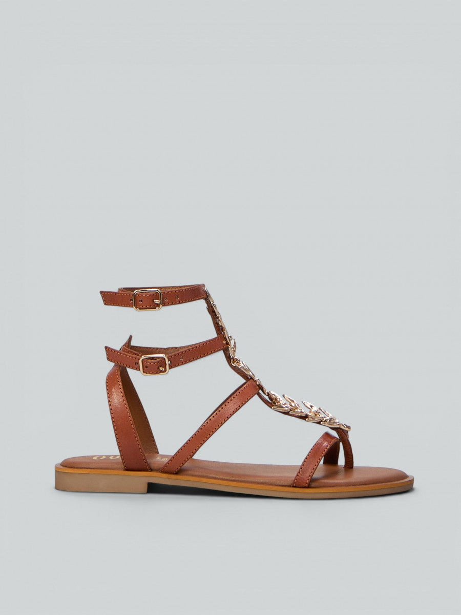 SANDALO IN PELLE AM3269P OVYE