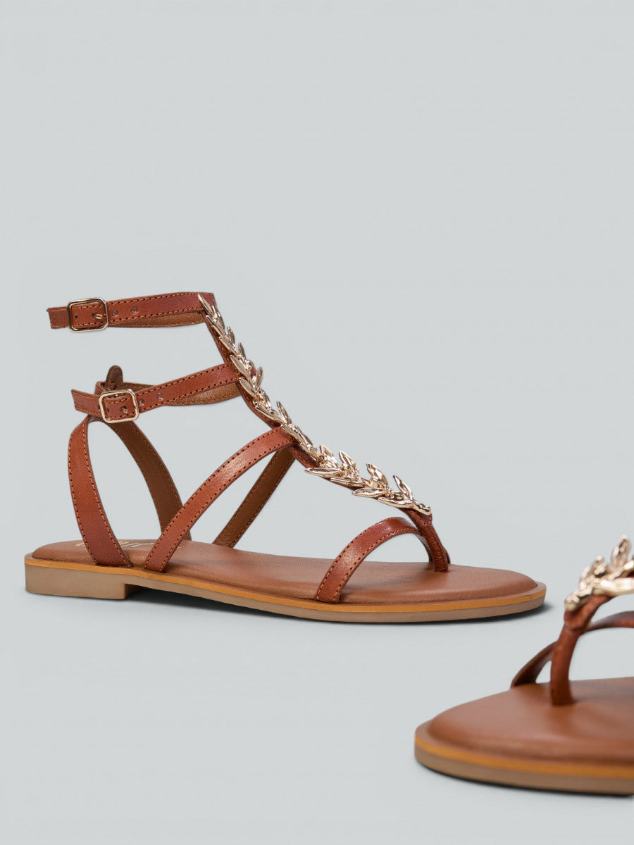 SANDALO IN PELLE AM3269P OVYE