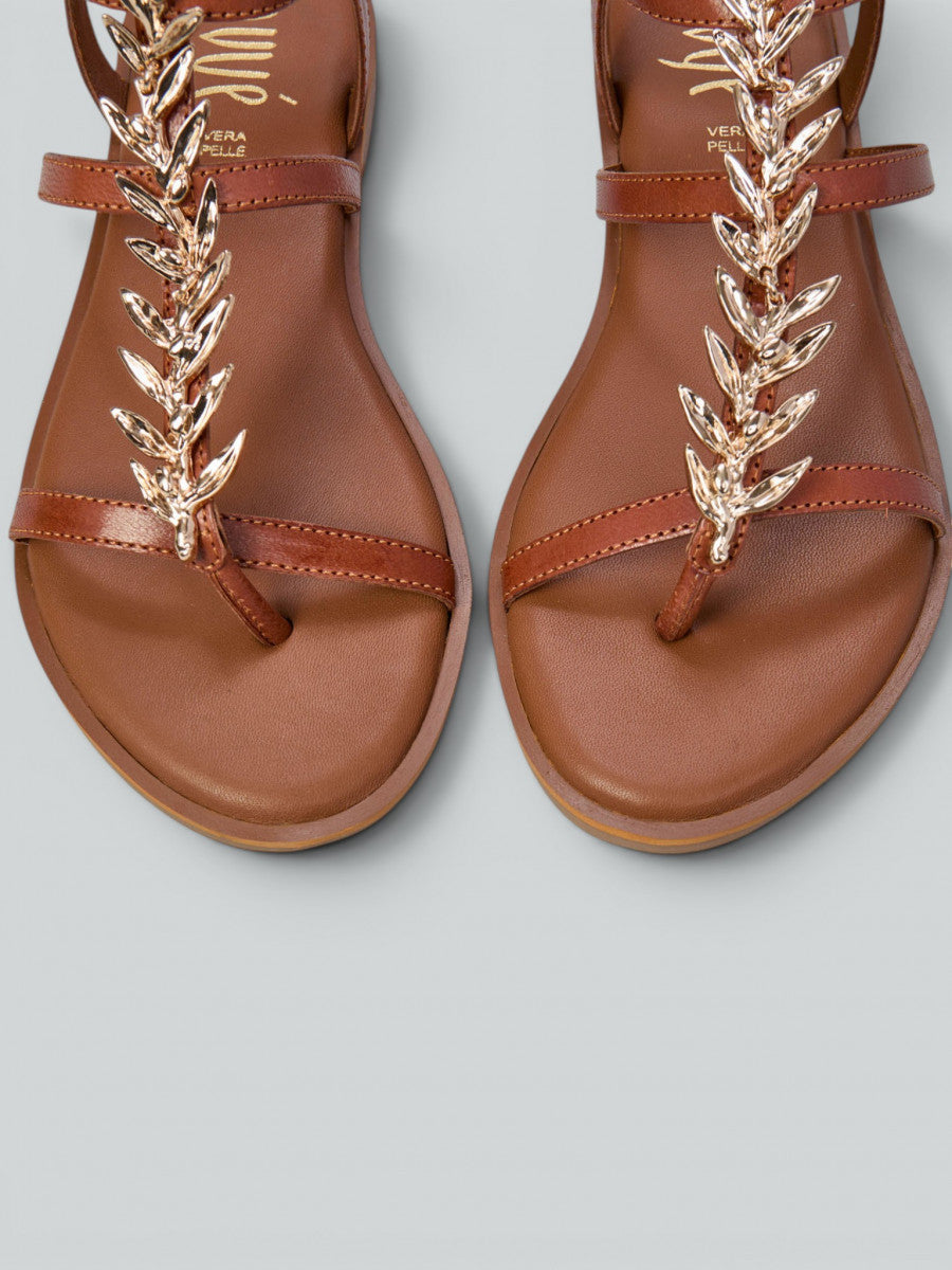 SANDALO IN PELLE AM3269P OVYE
