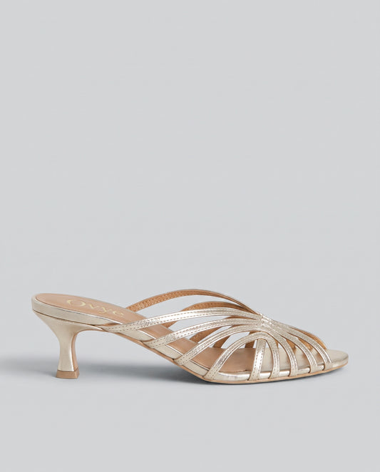 MULE IN PELLE OVYE AT764 PLATINO