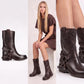 STIVALE BIKER CON FIBBIE NERO MIA142 OVYE