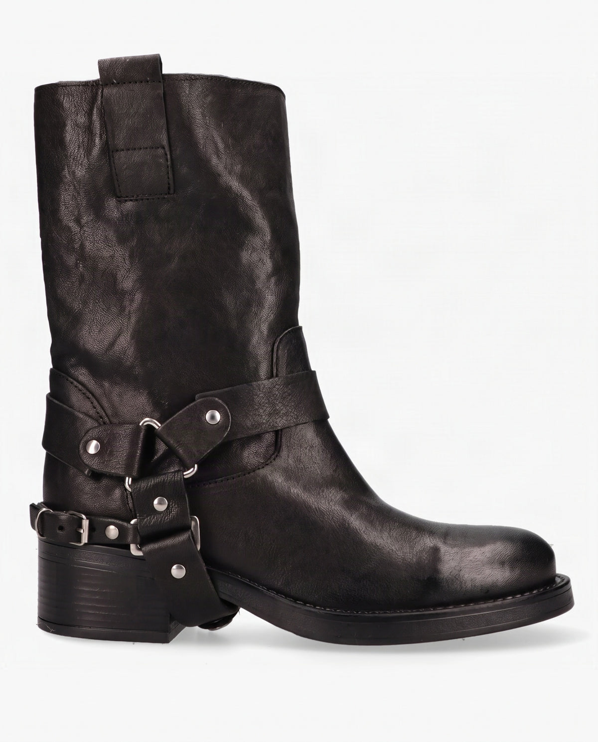STIVALE BIKER CON FIBBIE NERO MIA142 OVYE