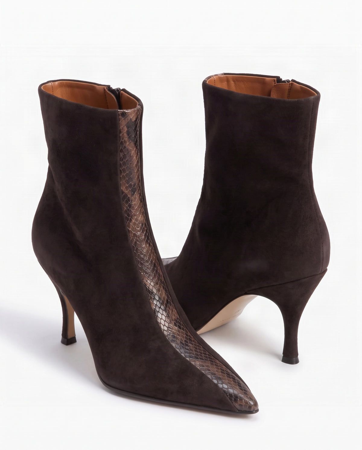 STIVALETTO IN PELLE CON DETTAGLIO PITONE FL9623BO OVYE