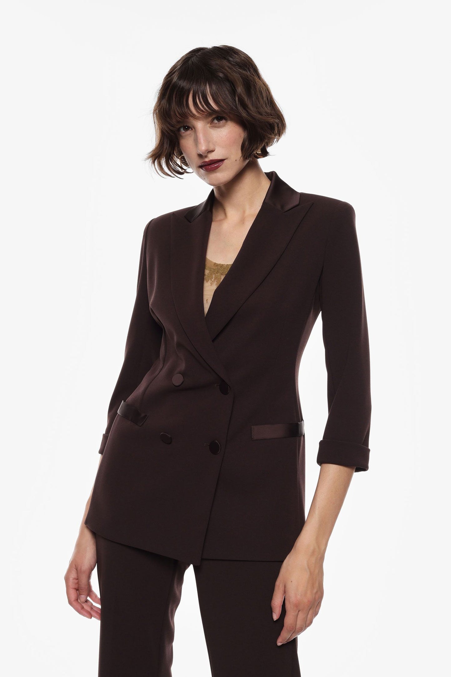 COMPLETO GIACCA PANTALONE ELEGANTE IMPERIAL COLORE MORO JU25KAW