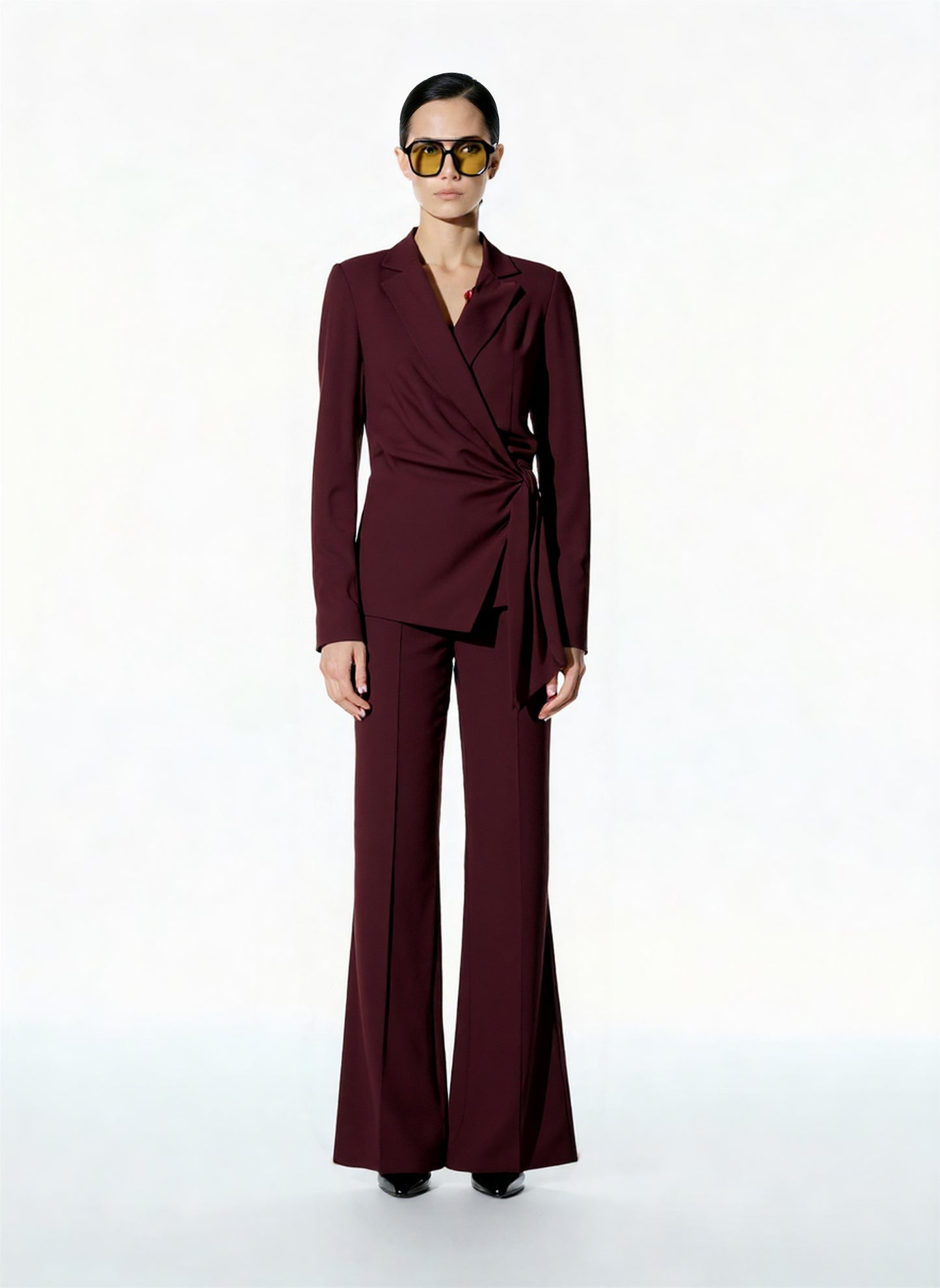 TAILLEUR GIACCA ANNODATA AI25543 BORDEAUX TENSIONE IN.