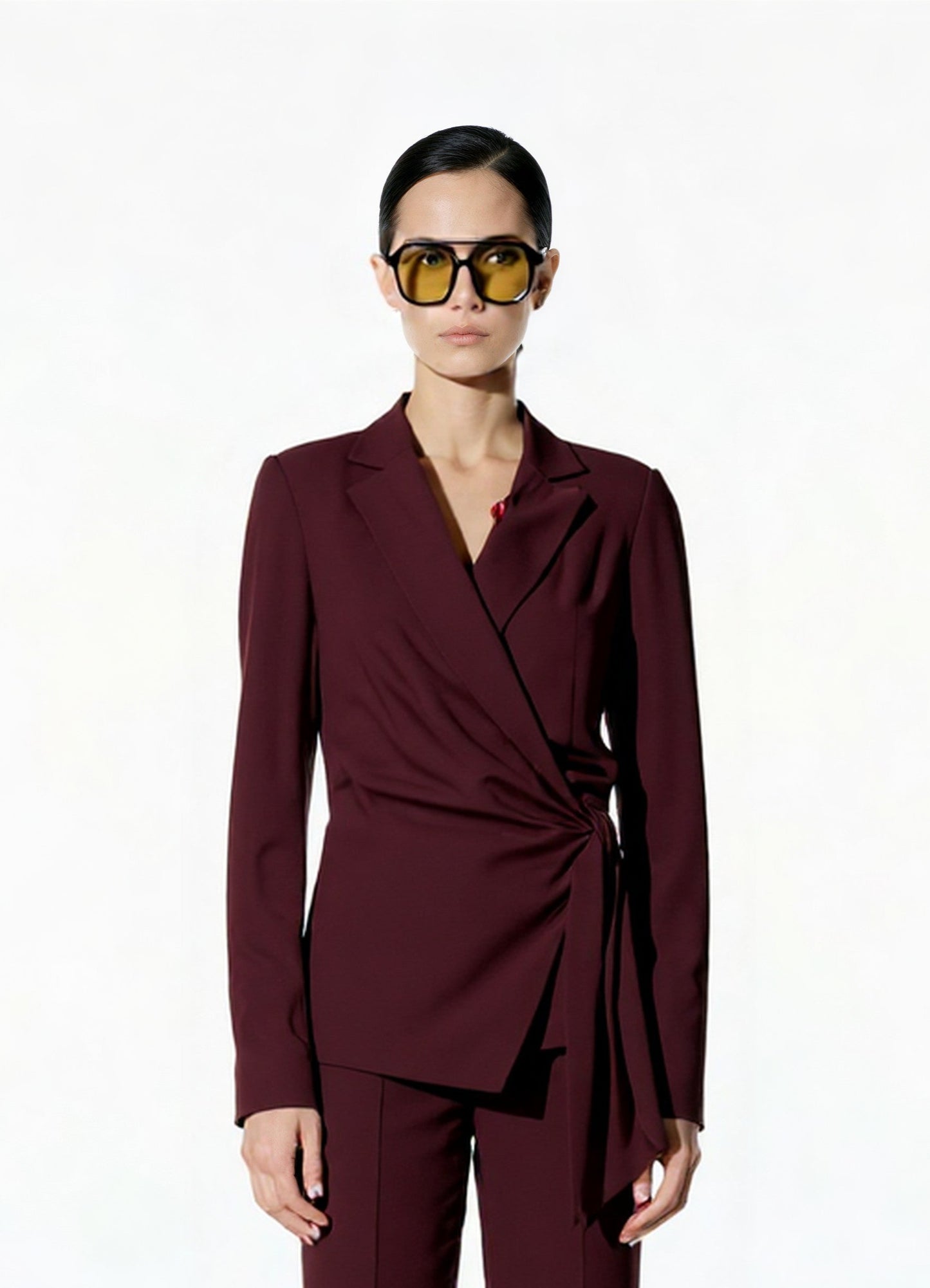 TAILLEUR GIACCA ANNODATA AI25543 BORDEAUX TENSIONE IN.