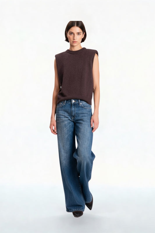 SMANICATO MISTO CASHMERE D80088 MARRONE TENSIONE IN.